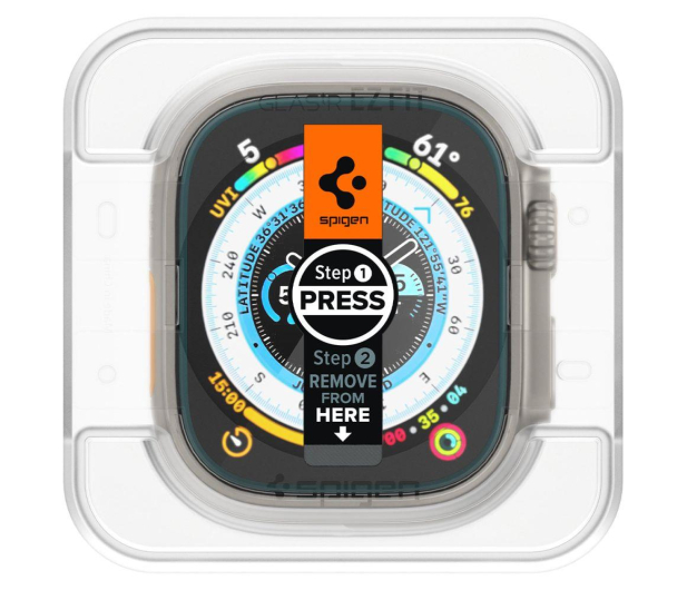 SPIGEN Szkło Hartowane Glas.TR EZ-FIT 2-pack do Apple Watch Ultra - 1089062 - zdjęcie 3